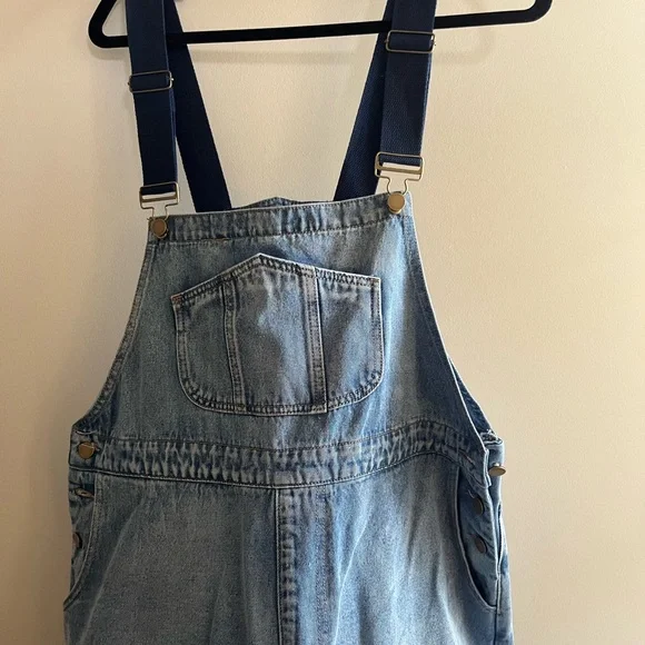 Women's Blue Denim Overalls - Picture 3 of 6